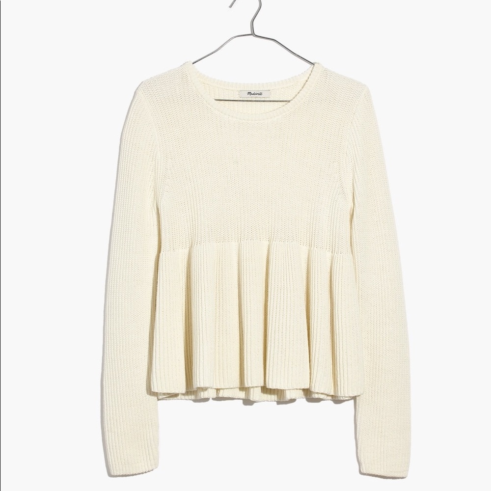 Madewell Swingy Ribbed Pullover Sweater